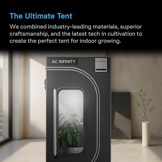 AC Infinity CLOUDLAB 894, Advance Grow Tent 8x4, Thickest 1" Poles, 2000D Mylar Canvas, Lab-Tested Highest Reflectivity, Largest Zipper Window, Controller Mount Plate, 96" x 48" x 80" Indoor Growing - Image 2