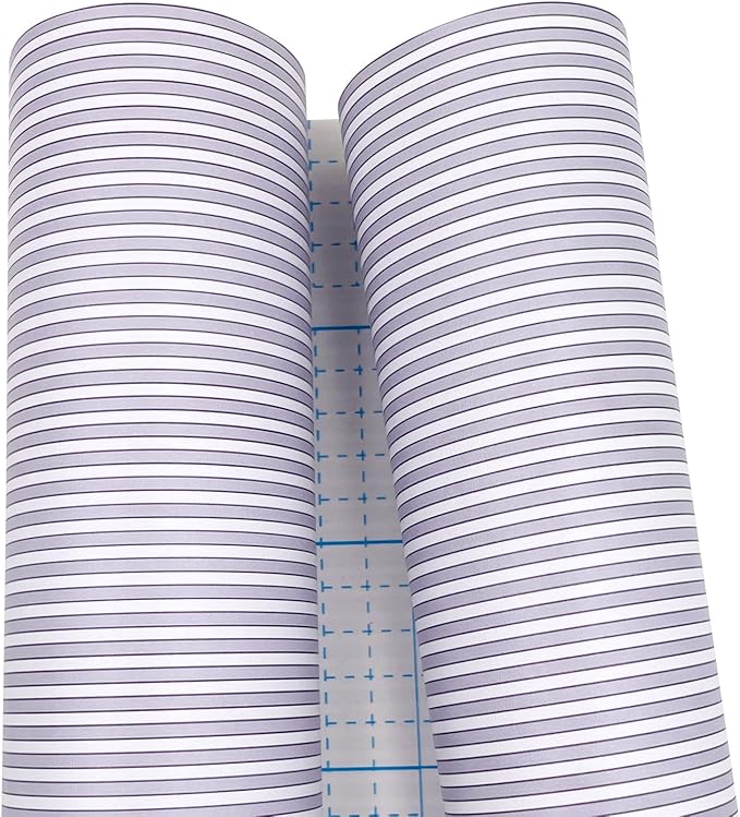 Yifely Blue White Stripes Shelf Liner Drawer Units Decor Sticker Self-Adhesive Furnitures Decor Paper 17.7 Inch by 9.8 Feet - Image 5
