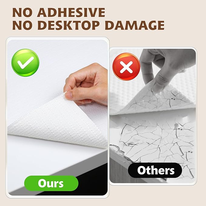 Shelf Liners for Kitchen Cabinets 12in x 10FT, Non Adhesive Drawer Liner Pure White Thickened Shelf Liner Non-Slip Easy to Clean for Tool Box Refrigerator with Knife and Tape Measure - Image 5