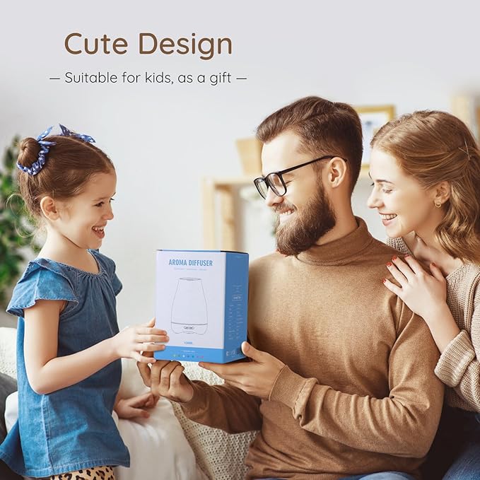 Aromatherapy Essential Oil Diffuser for Room: Air Humidifier Aroma Scent Cool Mist Diffusers Colorful Light Cute Mini Small Waterless Auto Off Ultrasonic for Home Bedroom - Image 8