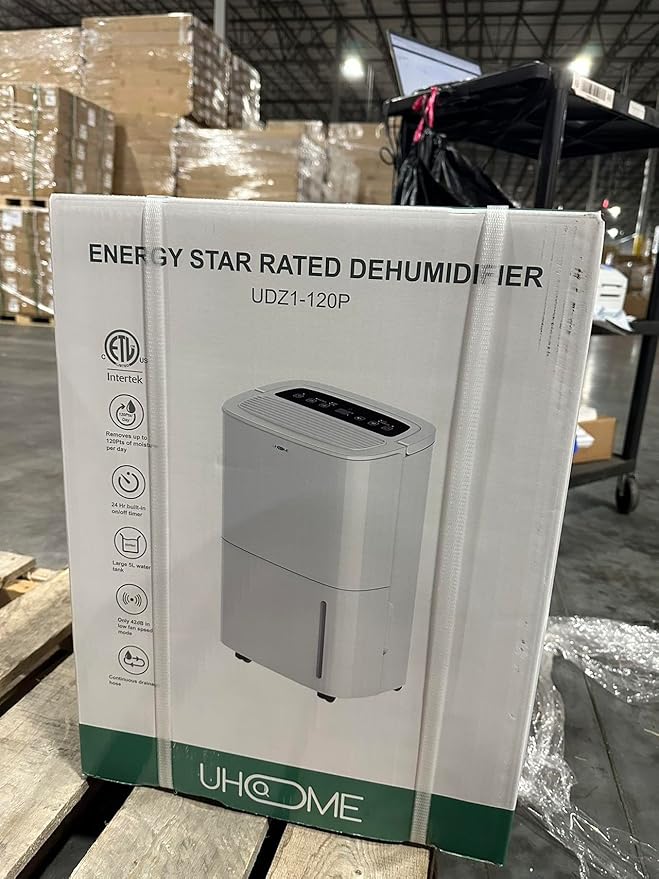 Uhome 120 Pints Dehumidifier with Drain Hose - 6000 Sq. Ft Quiet Dehumidifier for Home, Basements, Storages and Large Rooms with 5L Water Tank - Image 6