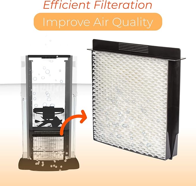 Ximoon 1040 Replacement Humidifier Wick Filter for Essick Aircare Humidifier Model B40 B40-C 3D6-100 7D6-100 B23-710 B23-810 D46-720 MA-0300 MA-0500 TD6-710 E27-000 E35-000 5000 7000-4 Pack - Image 5