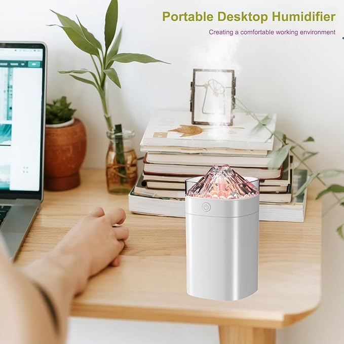 Ultrasonic Cool Mist Humidifier with 7 Color Night Lights, 2 Modes & 400ML Capacity & 10-20 Hours Runtime Quiet Humidifier for Bedroom, Nursery, Office, Plants (White) - Image 7