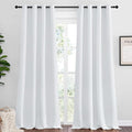 NICETOWN Bedroom Blackout Curtains Panels, 1 Pair, 55 inches by 94 Inch, Greyish White, Triple Weave Energy Saving Thermal Insulated Solid Grommet Blackout Draperies for Patio by NICETOWN