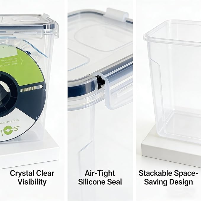 Filament Storage Box 6-Pack - 4.0L Waterproof Dust-Proof Container for 3D Printing Filament with Desiccant & Label, DIY Dry Box Upgrade Accessories Included - Image 7