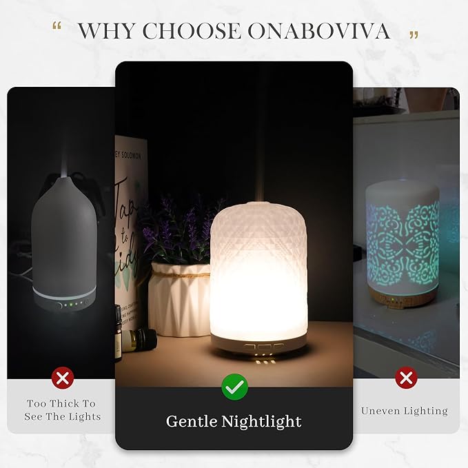 Essential Oil Diffuser – 2.4MHz Ultrasonic Aromatherapy Diffuser, Health Night Light, Timer & Auto Shut-Off, BPA-Free, 120ml Glass Oil Diffuser for Home, Office, Spa, Yoga - Image 8