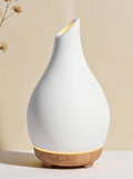 InnoGear Essential Oil Diffuser, 150ml Ceramic Diffuser Handcrafted Stone Aromatherapy Diffusers Ultrasonic Cool Mist Humidifier Vaporizer 2 Mist Modes Waterless for Home, White Vase-Shaped Ceramic by InnoGear
