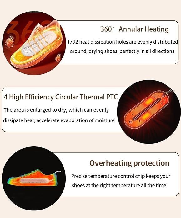 Electric Boot Dryer, Shoe Warmer with IC Controller, Footwear Travel Dryers Silent with 3/6/9 Hours Timer - Image 5