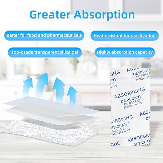 Silica Packets – 0.5 Gram 600 Packs Silica Gel Packets, Food Grade Desiccant Packs with Color Indicating, Premium Moisture Absorbers for Spices, Foods, Seeds, Dehydrated Vegetable Storage - Image 2