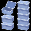 8Pcs Clear Playing Deck Card Storage Box Plastic Card Boxes Playing Card Boxs High Capacity Playing Card Case 4.3 x 2.95 x 2.17 Inch Organizer Snap Closed Trading Games Collector by Unknown