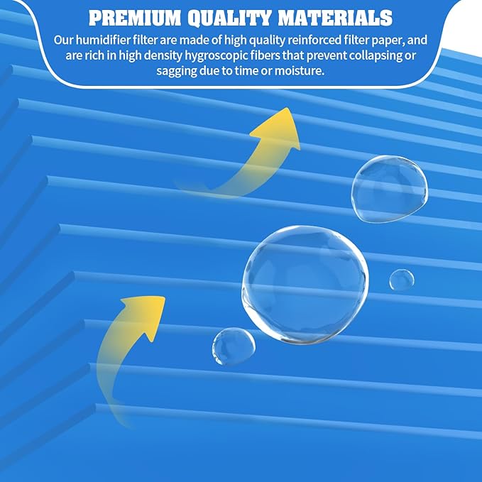 4-Pack Replacement Humidifier Filters Compatible with LEVOIT Superior 6000S Smart Evaporative Humidifier + 2-Pack Top Fill Humidifier Replacement Filters Compatible with LEVOIT Humidifiers - Image 4