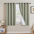 H.VERSAILTEX Linen Curtains 100% Blackout Curtains for Bedroom 54 inch Long Full Light Blocking Nature Linen Blended Window Curtains for Living Room Nickel Grommet (2 Panels, Heathered Tea) by HVERSAILTEX