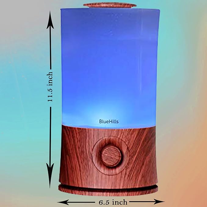 BlueHills Premium 2000 ML XL Essential Oil Diffuser Aromatherapy Humidifier for Large Room Home 40 Hour Run Huge Coverage Area 2 Liter Extra Large Capacity Diffuser High Mist Dark Wood Grain E003 - Image 3