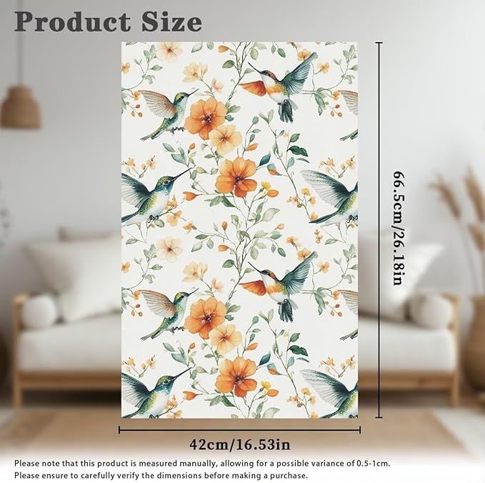 Hummingbird Flower Recliner Headrest Cover Lazy Boy Sofa Headrest Cover No-Slip Chair Arm Covers Protectors Fade Resistant Furniture Couch Headrest Protector Chair Back Covers - Image 7