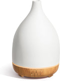 InnoGear Oil Diffuser, 300ML Ceramic Diffuser for Essential Oils Handcrafted Aromatherapy Diffuser Ultrasonic Cool Mist Humidifier with 4 Timers Waterless Auto Off for Room Office, White by InnoGear