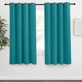NICETOWN Peacock Blue Blackout Curtain 57 inch Length, W55 x L57 Inch, 8 Grommets Top, 1 Piece, Thermal Insulated Modern Window Treatment Soundproof Drape Panel for Bedroom/Living Room by NICETOWN