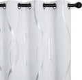 NICETOWN Greyish White Room Darkening Curtain Panels for Cafe and Kitchen, 42 by 40, Window Treatment Thermal Insulated Grommet Window Drapes for Bedroom, 2 Pieces by NICETOWN