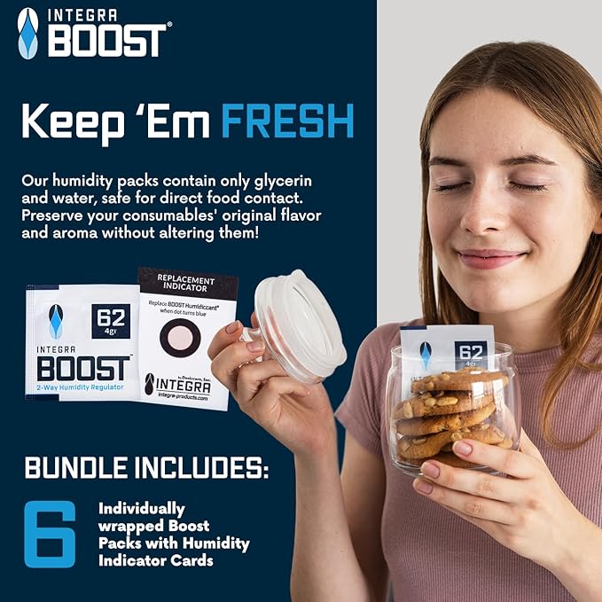 Integra Boost 2-Way Humidity Control Pack - Preserve Flavor & Control Humidity at 62% RH - Moisture Absorber for Herbs, Spices & More - 4 Gram (Pack of 6) - Image 10