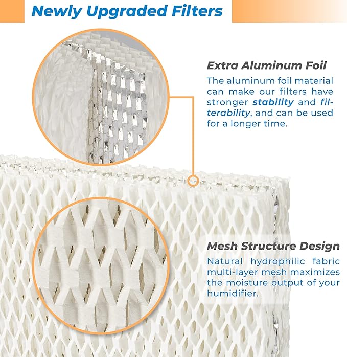 ANTOBLE 2 Pack WF813 Humidifier Filter Replacement for ReliOn RCM-832 RCM-832N, ProCare PCWF813 PCWF-813 PCCM-840 PCCM-832N, Equate EQWF813 EQ 2119-UL Cool Mist Humidifier Filters - Image 3