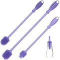 A-Brush Silicone Bottle Cleaner Brush, 3 Piece Set, Long Handle - Water Bottle Cleaner, Baby Bottle Nipple Brush for Plastic & Glass, BPA-Free Dish Washing Brush A2S Protection by A2SProtection