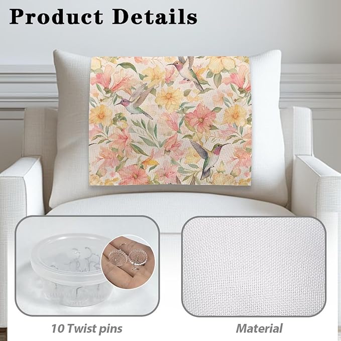 Hummingbird Lily Headrest Cover for Recliner Fabric Headrest Sofa Protector Wear Resistant Couch Protective Cover Machine Washable Cover for Theater Seat Loveseat Home Decor - Image 5