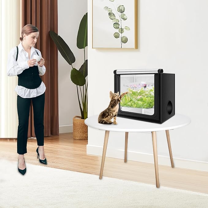 MELONFARM 24"x16"x20" Grow Tent, Double Transparent Viewing Door Indoor Grow Tent, Growing Tent with High Reflective Mylar & Floor Tray, Plant Tent for Indoor Hydroponics Growing - Image 8