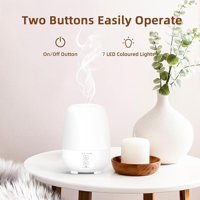 150ML Rechargeable Battery Operated Essential Oil Diffuser,7-Hour Runtime with 7 LED Color Changing Lights Portable Cordless Aromatherapy Diffuser - Image 5