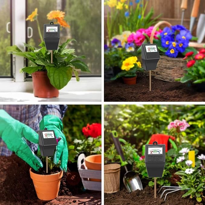 Soil Moisture Meter,Plant Hygrometer Moisture Sensor Plant Water Monitor for Potted Plants,Garden,Farm, Lawn(No Battery Needed)-Black - Image 4