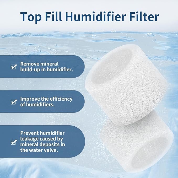 30-Pack Top Fill Humidifier Replacement Filter Compatible with LEVOIT Humidifiers Model Classic160, Dual150, Dual200S, Classic300(S), LV600S, OasisMist450S, Superior 6000S Capture Particles - Image 3