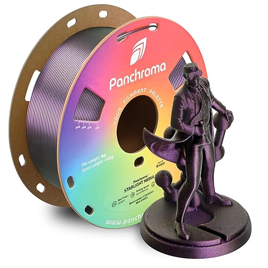 Polymaker Panchroma Purple Color Changing PLA, 1.75mm, 1KG, Glitter Starlight Nebula 3D Printer Filament, Hides Layer Lines, Easy to Print, Tangle Free, AMS Compatible, Works with Most FDM Printers by Polymaker