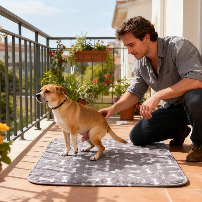 Pee Pads - Fast Absorbent Pet Training Mat, 1 Piece Reusable Washable Absorbent Pee Pads for Feline Hygiene, Pet Gear, Underlay for Cats, Litter Boxes, Playpens, Crates, and Travel Carriers - Image 3