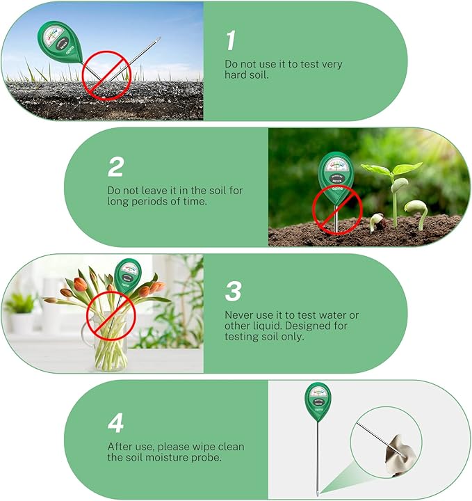apine Soil Moisture Meter,Plants Moisture Meter,Plant Water Meter for Indoor/Outdoor Plants,Hydrometer for Plants（Green） - Image 4