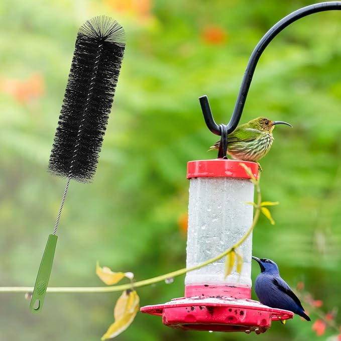 Long Bottle Brush, 12.98 in Bendable Cleaner Brushes for Cleaning Neck Beer Bottles, Wine, Baby Bottles, Water Bottles, Tumblers, Flask, Bird Feeder, Vase, Pipes and Brewing Supplies Black/1Pack - Image 4