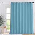 NICETOWN Blue Patio Sliding Door 108 inch Long, Extra Wide Grommet Room Darkening Thermal Insulated Sound Reducing Window Treatments for Home Office/Laundry, 1 Panel, W120 x L108 by NICETOWN