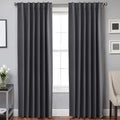 H.VERSAILTEX Blackout Curtains Thermal Insulated Window Treatment Panels Room Darkening Blackout Drapes for Living Room Back Tab/Rod Pocket Bedroom Draperies, 52 x 96 Inch, Charcoal Gray, 2 Panels by HVERSAILTEX