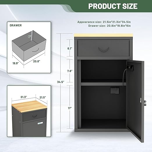 180L 3D Printer Filament Storage Cabinet with Dehumidifier(60W Drying Power, <8W avg. Consumption), Industrial Sealed Dehumidifying Cabinet Box Holds for 40 Rolls Nylon/PLA/ABS/TPU, Black - Image 2