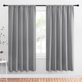 NICETOWN Blackout Curtain Panels for Bedroom - Thermal Insulated Rod Pocket Blackout Drapes/Draperies for Play Kids Room (2 Panels, W52 x L72 inches, Silver Grey) by NICETOWN