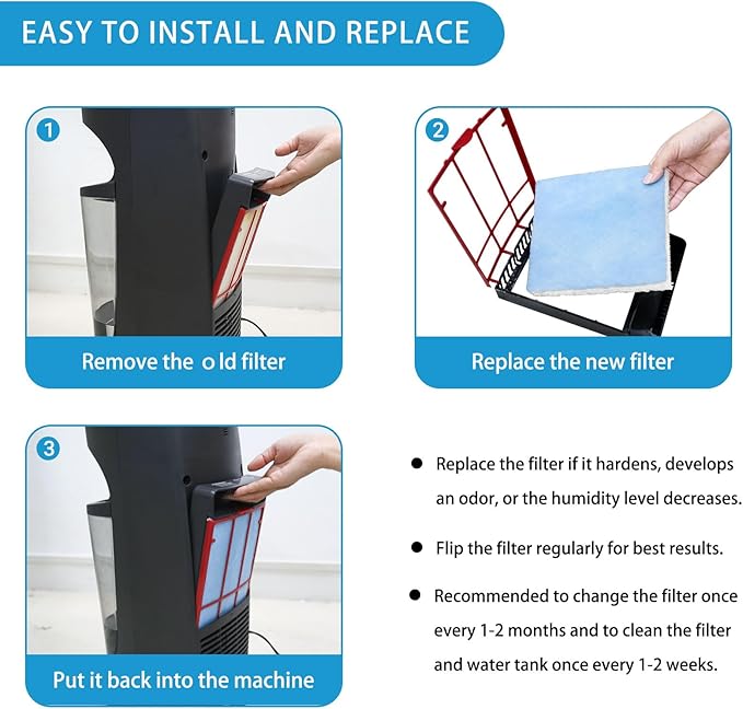 Lemige 4 Pack HFT600 Humidifier Filters T Compatible with Honeywell Humidifier HEV615 and HEV620, Compare to Part HFT600T HFT600PDQ, Upgraded HFT600PF1 Replacement Wicking Filter T - Image 4