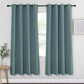 NICETOWN Blackout Curtain for Bedroom 72 inch Length - Grommet Thermal Insulated Blackout Window Treatment Room Darkening for Living Room/Family Home (Greyish Blue, 1 Panel, W52 x L72) by NICETOWN