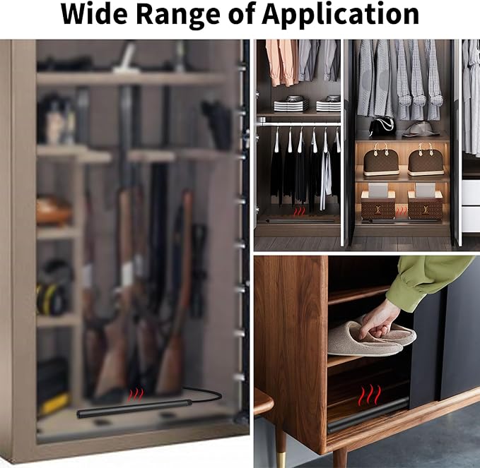 briidea Safe Dehumidifier Rod, Rod Reducing Humidity with Easy Installation and Plug Cord Easily Threading Through Safe's Hole, 12/16/24 inches Effective Coverage up to 100/150/300 Ft³ - Image 7