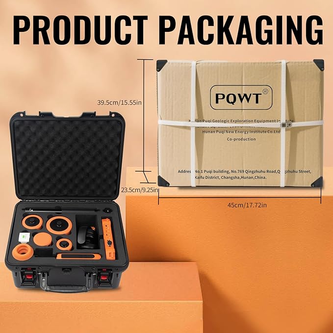 PQWT Underground Water Leak Detectors PQ125E All Scenario and Gas Wall Pipe Water Leakage Detection with Touchscreen Earphone and Carrying Case Multi Sensor Acoustic Pipeline Sound Intensifier - Image 8