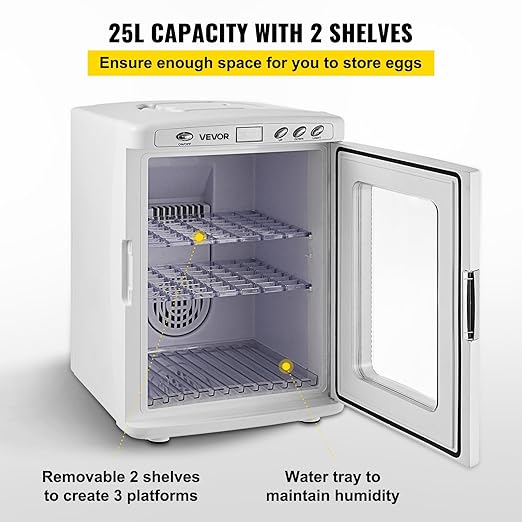 Happybuy White Reptile Incubator 25L Scientific Lab Incubator Digital Incubator Cooling and Heating 5-42°C Reptile Egg Incubator 12V/110V Work for Small Reptiles - Image 4