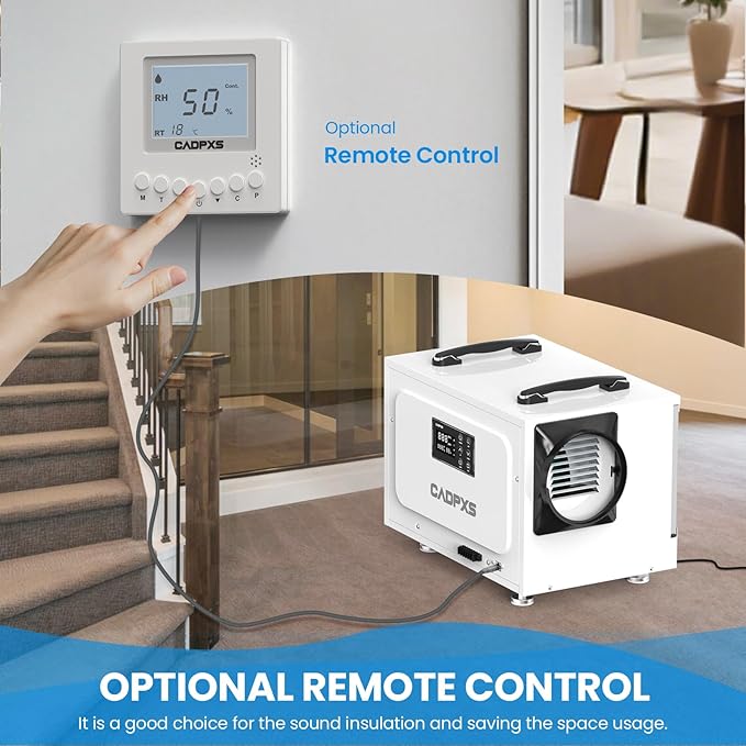 CADPXS Crawl Space Dehumidifier, 125 Pints Commercial Dehumidifiers with Drain Hose, Dehumidifier for Crawlspace, Basements & Water Damage Use, Auto Defrost & Memory Restart, cETL Listed - Image 6