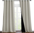 NICETOWN Full Shading Curtains 96 inches Long 2 Panels Set for Windows, Super Heavy-Duty Black Lined Blackout Curtains for Bedroom, Privacy Assured Window Treatment (Natural, Pack of 2, 55 inches W) by NICETOWN