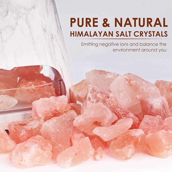 SALKING 2-in-1 Ultrasonic Essential Oil Diffuser & Himalayan Salt Lamp, Aromatherapy Diffuser Cool Mist Humidifier with 3 Brightness, Salt Therapy Lamp, 100% Pure Himalayan Salt Rock, 150ml (Marble) - Image 2