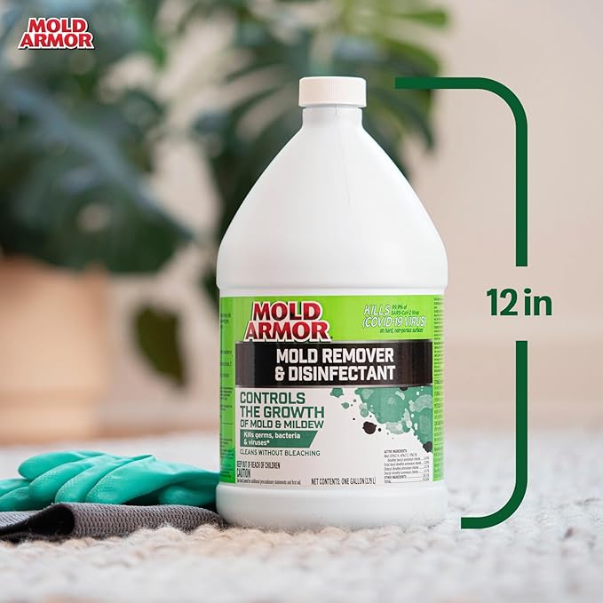 Mold Armor Mold Preventer, Disinfectant and Flood Cleanup, 1 gal., Control & Prevent the Growth of Mold and Mildew, Cleans without Bleaching, Ready to Use - Image 9
