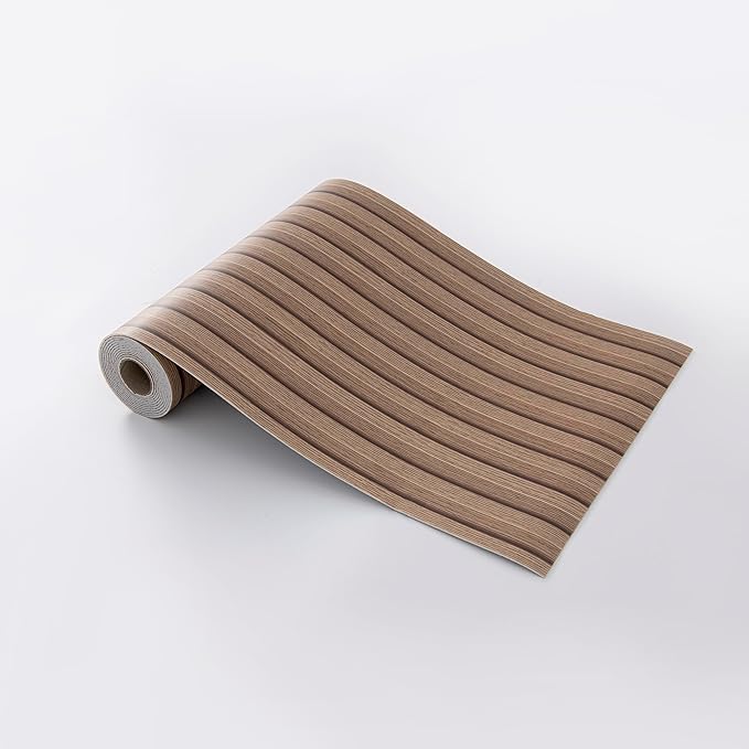 Peel and Stick PVC Slat Wall Panels, Wood Grain Self-Adhesive Soundproof Paneling, 3D Faux Wood Panels for Bedroom Bathroom Walls & Ceilings 118"x15.75"(Light Walnut,13Sq.ft) - Image 8
