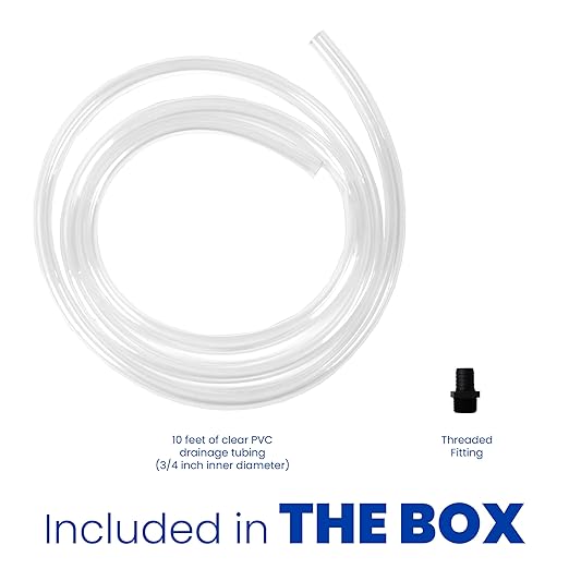 AprilAire 5692 Dehumidifier Drainage Parts Kit, Including 10 Feet of Drain Tubing and Threaded Fitting, for AprilAire Whole-House E-Series Dehumidifiers - Image 2
