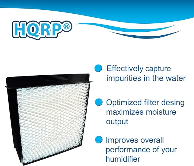 HQRP 2-Pack 1040 Wick Humidifier Filters Compatible with Essick Air AIRCARE 3D6-100, 5D6-700, 7D6-100, B23-710, B23-810, D46-720, CM330ABLK, CM330AWHT, MA0300, MA0500, E27000, E35000 Humidifiers - Image 5