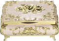 Hipiwe Metal Jewelry Organizer Box Antique Decorative Treasure Chest Keepsake Storage Case for Rings Earrings Holder Gift for Women, Medium by Hipiwe